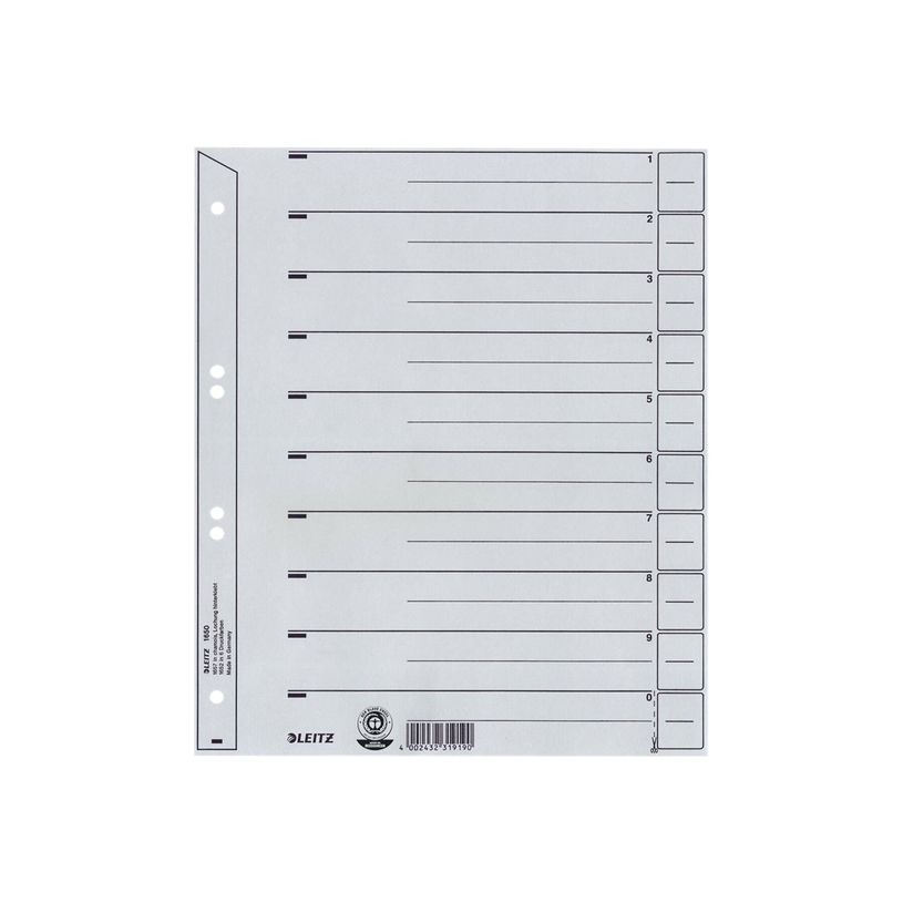 4002432435043-Leitz - intercalaire - 10 positions - pour A4 - gris-P_300018815_1-0