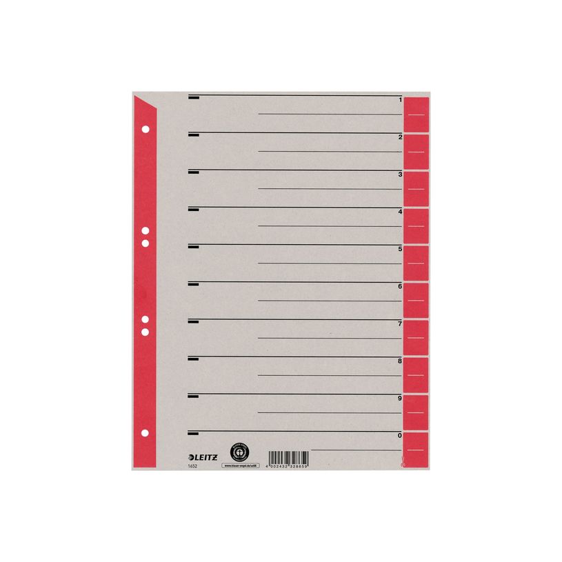 4002432451982-Leitz - intercalaire - 10 positions - pour 240 x 300 mm - à onglets - rouge-P_300018817_3-0
