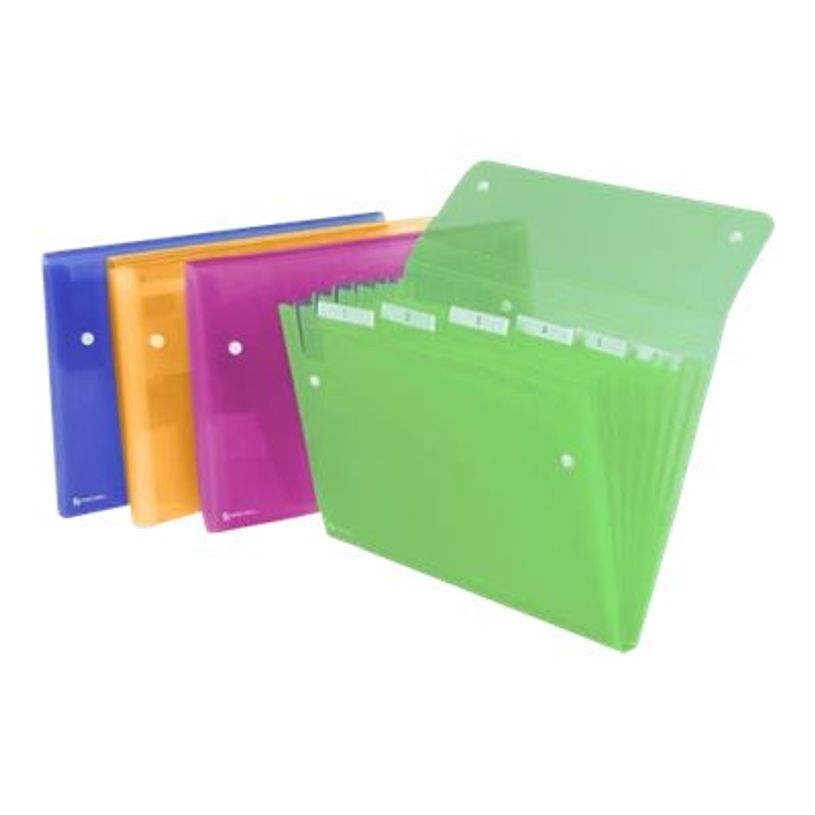 5028252255844-Rexel ICE - Pochette - 6 compartiments - 6 positions - largeur de dos : 30 mm - pour 250 x 330 mm - capacité : 120 feuilles - à onglets - bleu, rose,-P_300019060_1-1