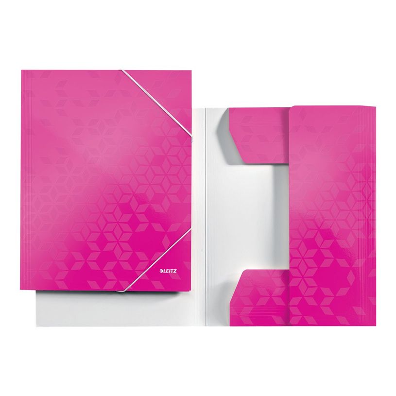 4002432395125-Leitz WOW - chemise à 3 rabats - pour A4 - capacité : 250 feuilles - rose métallisé-P_300019077_3-2