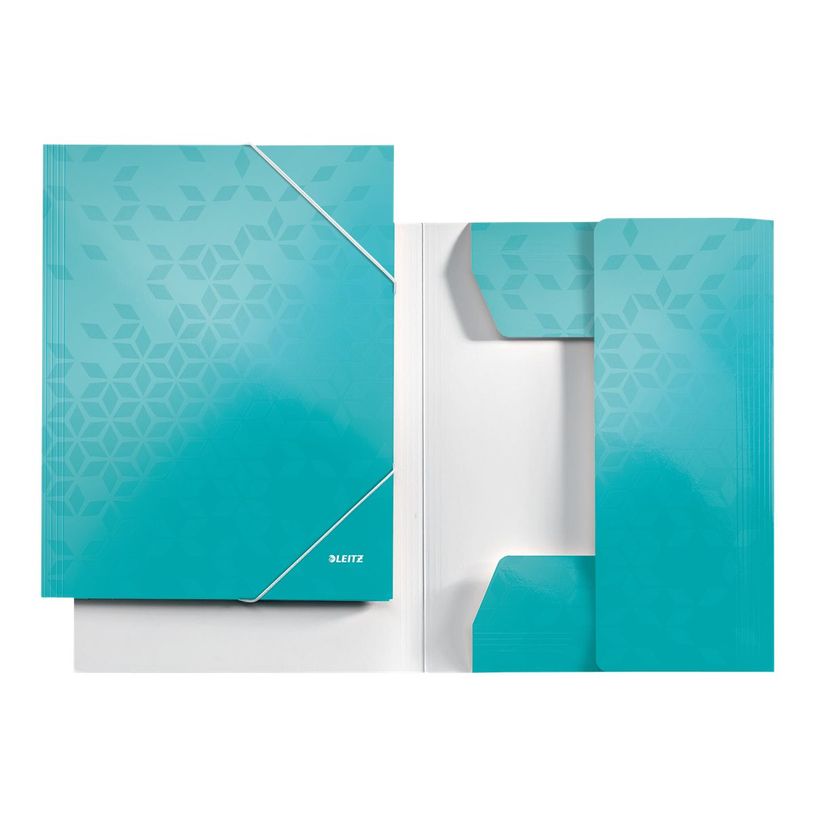 4002432104222-Leitz WOW - chemise à 3 rabats - pour A4 - capacité : 250 feuilles - bleu iceberg-P_300019091_2-1