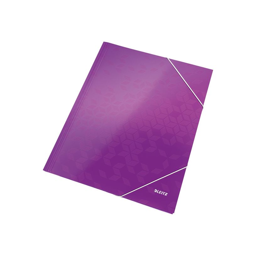4002432104239-Leitz WOW - chemise à 3 rabats - pour A4 - capacité : 250 feuilles - violet-P_300019092_1-0