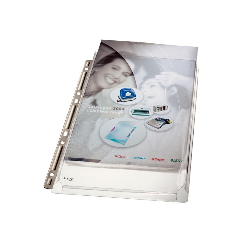 4002432359400-Leitz - pochette perforée - pour A4 - capacité : 200 feuilles - transparent (pack de 3)-P_300019190_1-0