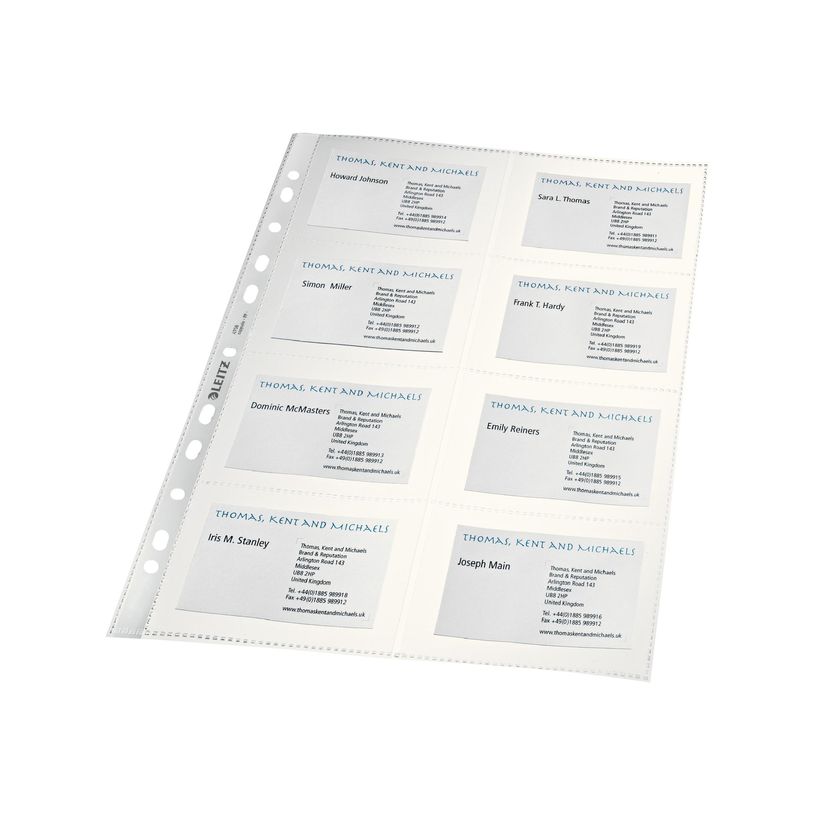 4002432363223-Leitz - pochettes pour classeurs cartes de visite - capacité : 16 cartes - limpide (pack -P_300019193_1-0