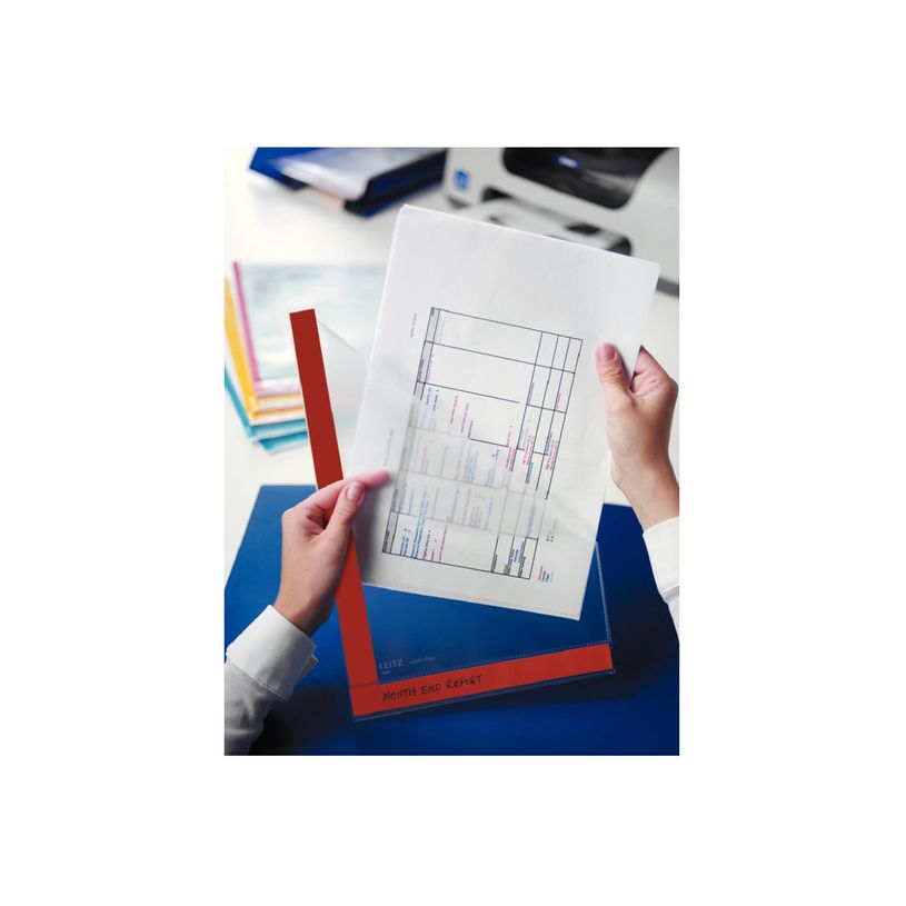 4002432358014-Leitz - pochette coin - pour A4 - clair avec bords bleus, clair avec bords rouges, clair a-P_300019196_3-2