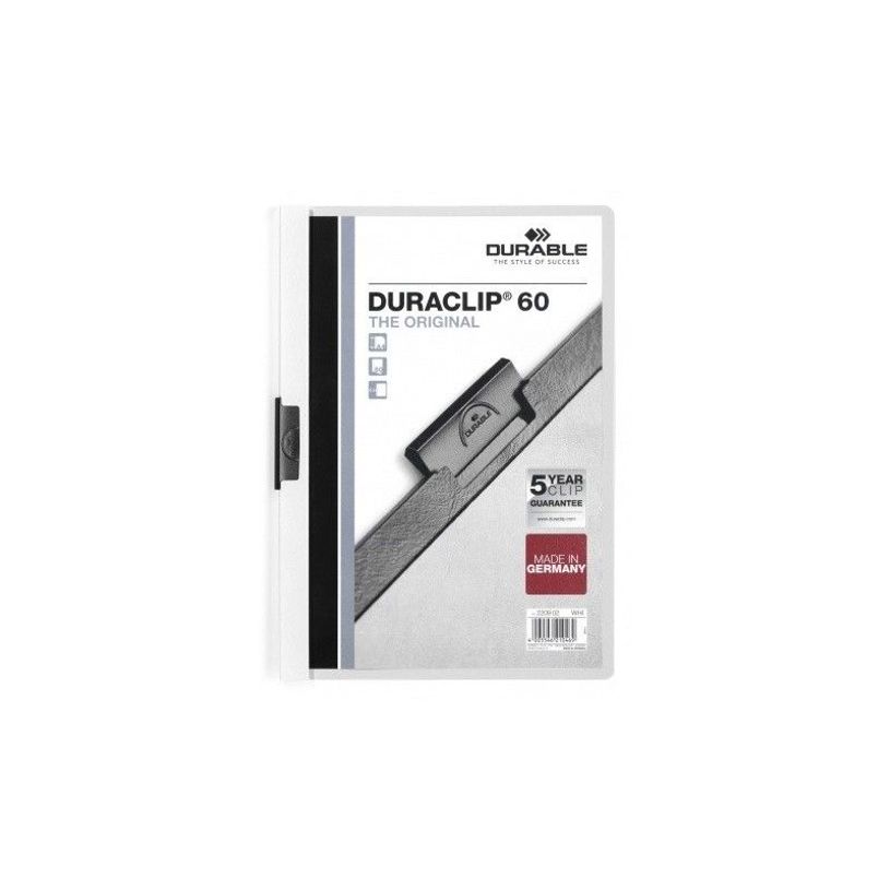 4005546210469-DURABLE DURACLIP 60 - Chemise à clip - pour A4 - capacité : 60 feuilles - blanc avec cou-P_300019280_1-0