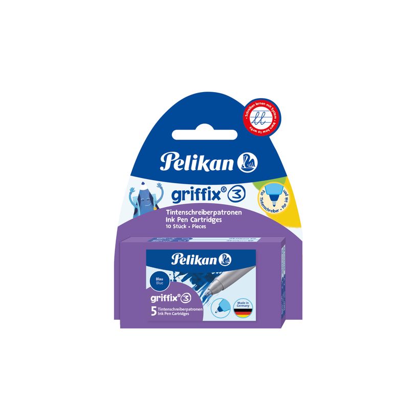 4012700960573-Pelikan – Cartouches d’Encre Griffix - Bleu - (Lot de 2×5)--0