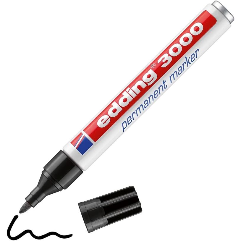 4004764007967-Rotulador permanente edding 3000 negro 1,5-3 mm--0