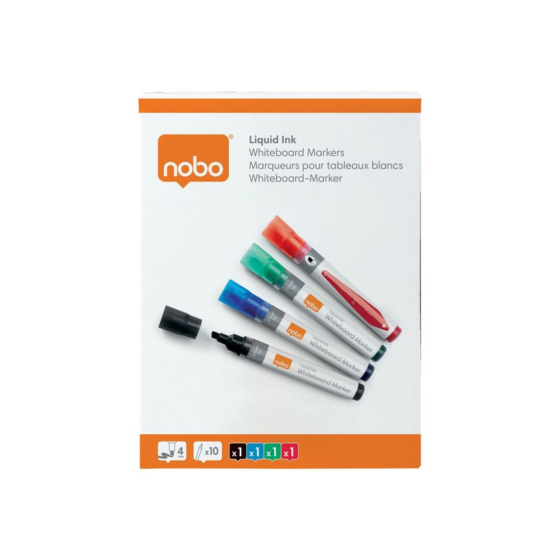 5028252255240-Nobo Liquid Ink - marqueur - noir, rouge, bleu, vert (pack de 4)-P_300021103_4-3