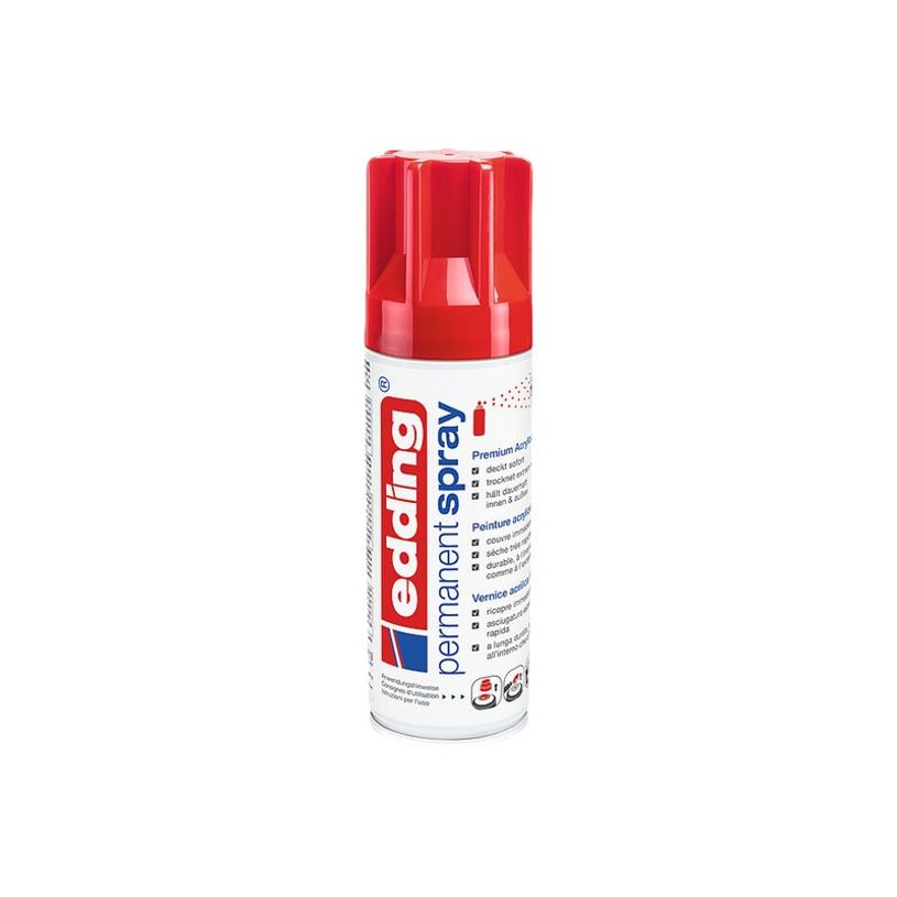 4004764967377-Edding 5200 -  Bombe de peinture acrylique - rouge trafic - brillant - 200 ml-P_300021325_1-0