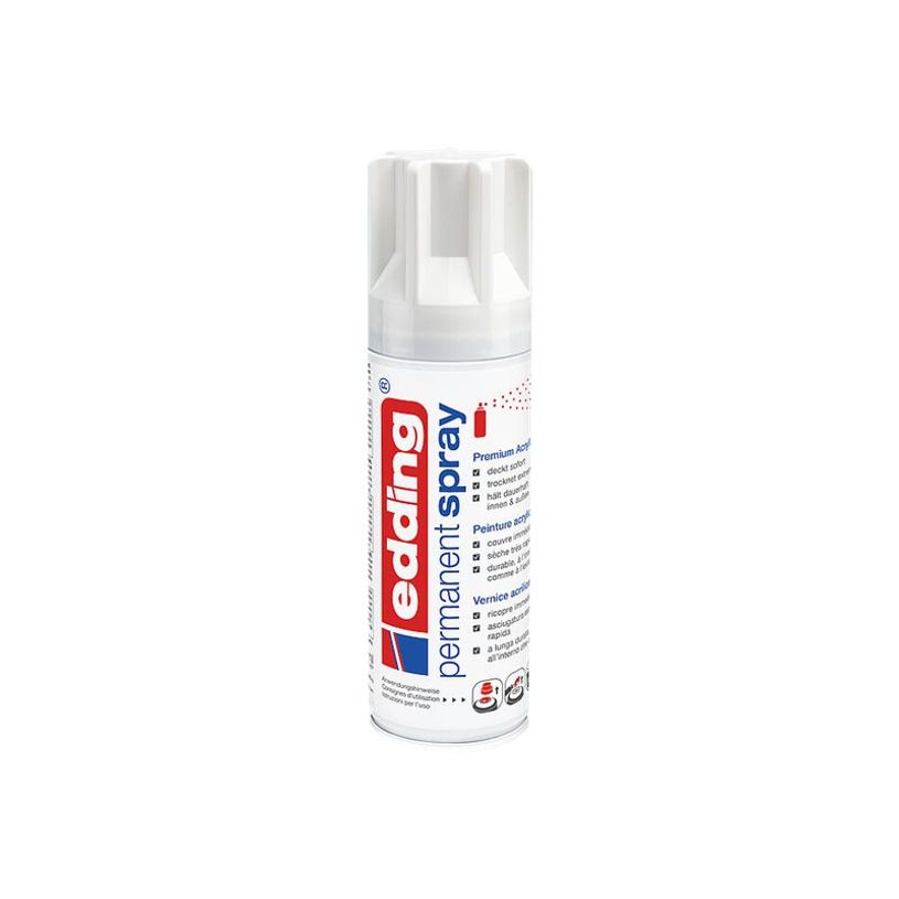 4004764967391-Edding 5200 -  Bombe de peinture acrylique - blanc - brillant - 200 ml-P_300021326_1-0