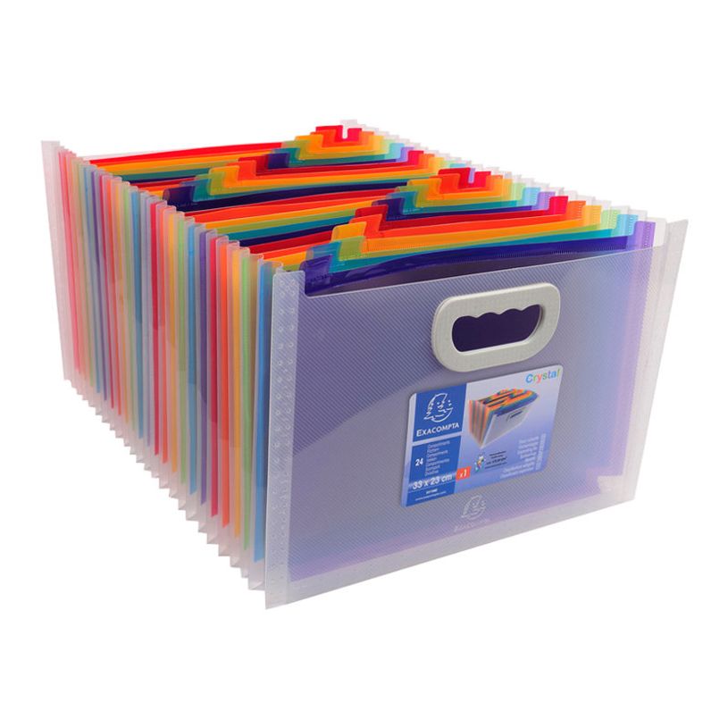 3130630551980-Exacompta Crystal - Trieur à soufflet 24 comp - A4 - à onglets - cristal-P_300024497_2-0