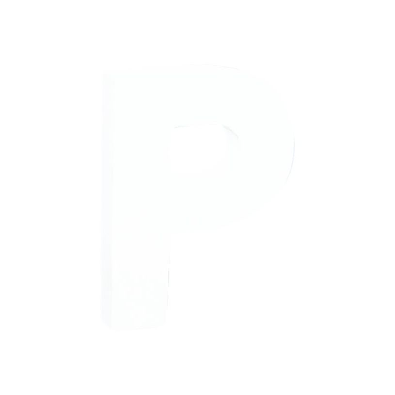 3609510007454-Décopatch - lettre de décoration - lowercase p - 12 cm - blanc - papier mâché-P_300024596_1-0