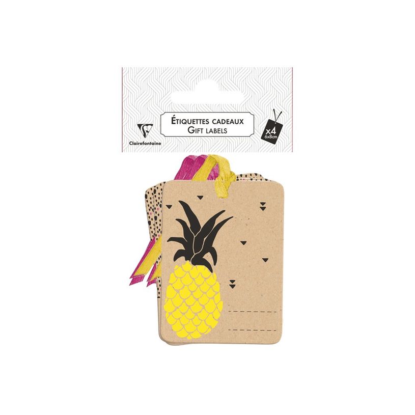 3329682237823-Clairefontaine - étiquette cadeau - 6 cm x 8 cm - fruit - papier (pack de 6)-P_300024629_3-2