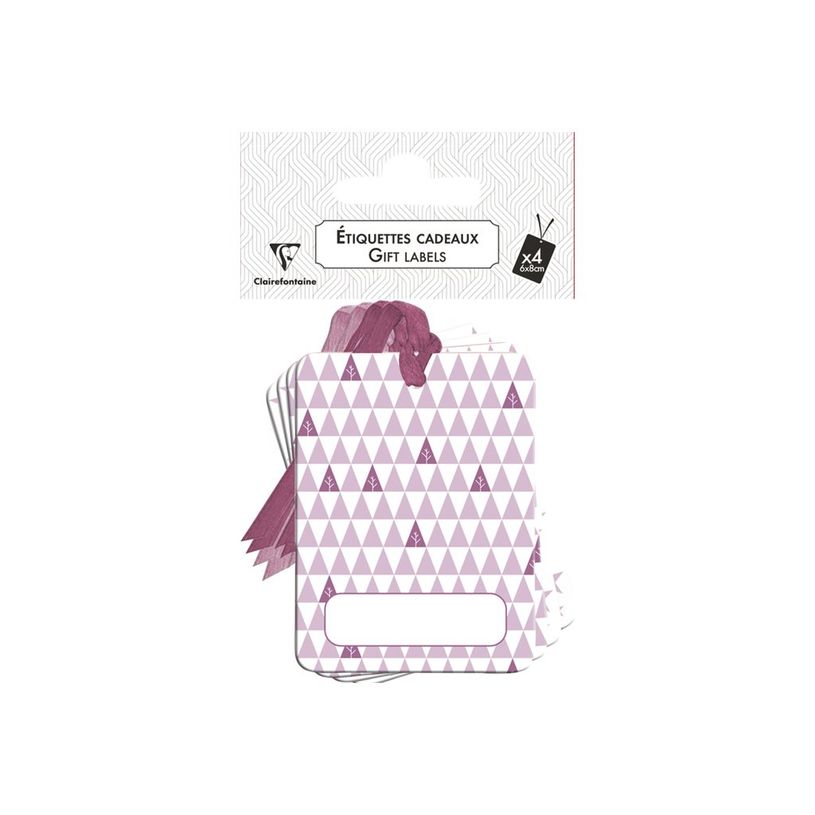 3329682237175-Clairefontaine - étiquette cadeau - 6 cm x 8 cm - pink childhood - à motifs - papier (pa-P_300024680_1-0
