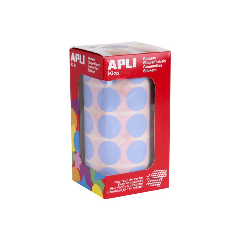 8410782167235-APLI kids - Rouleau de gomettes - diam 20 mm - bleu clair-P_300025839_1-0