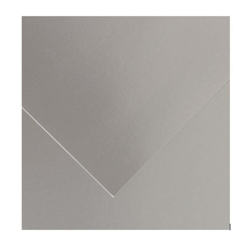 0403000276404-CANSON Iris Vivaldi - Papier Dessin Couleur - Lisse - 280 g/m² - Feuille - 50x65cm - Argent--0