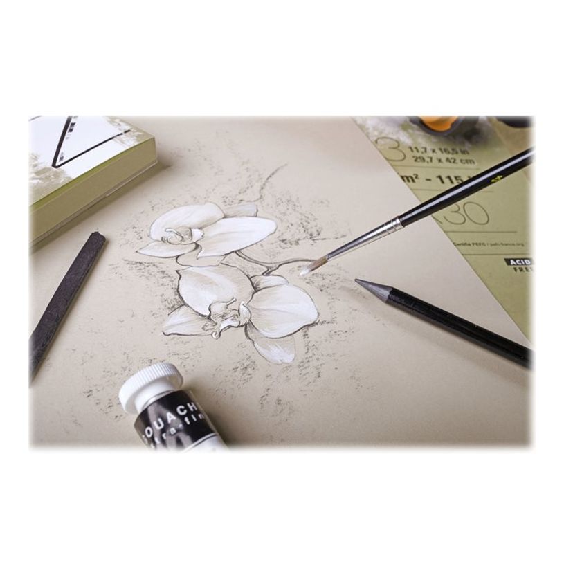 3329680965407-Clairefontaine Paint ON Naturel - Bloc encollé - A4 - 30 feuilles - 250 gr-P_300028598_2-1