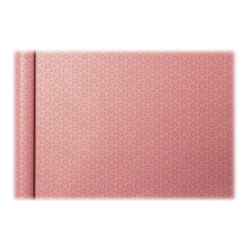 3329682238288-Clairefontaine Knalt - emballage cadeau - 35 cm x 5 m - Rose floral - papier kraft - 1 rou-P_300029229_5-4