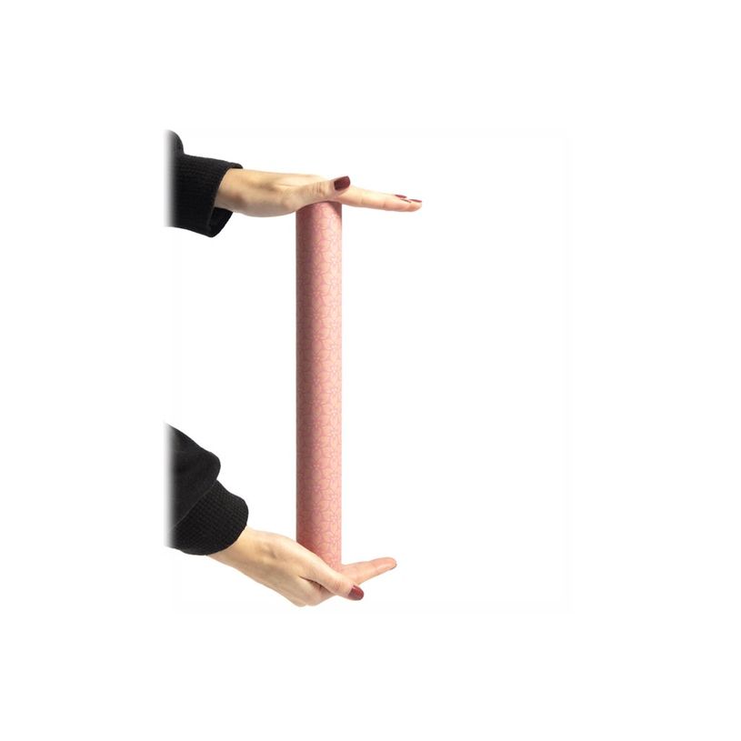 3329682238288-Clairefontaine Knalt - emballage cadeau - 35 cm x 5 m - Rose floral - papier kraft - 1 rou-P_300029229_6-5