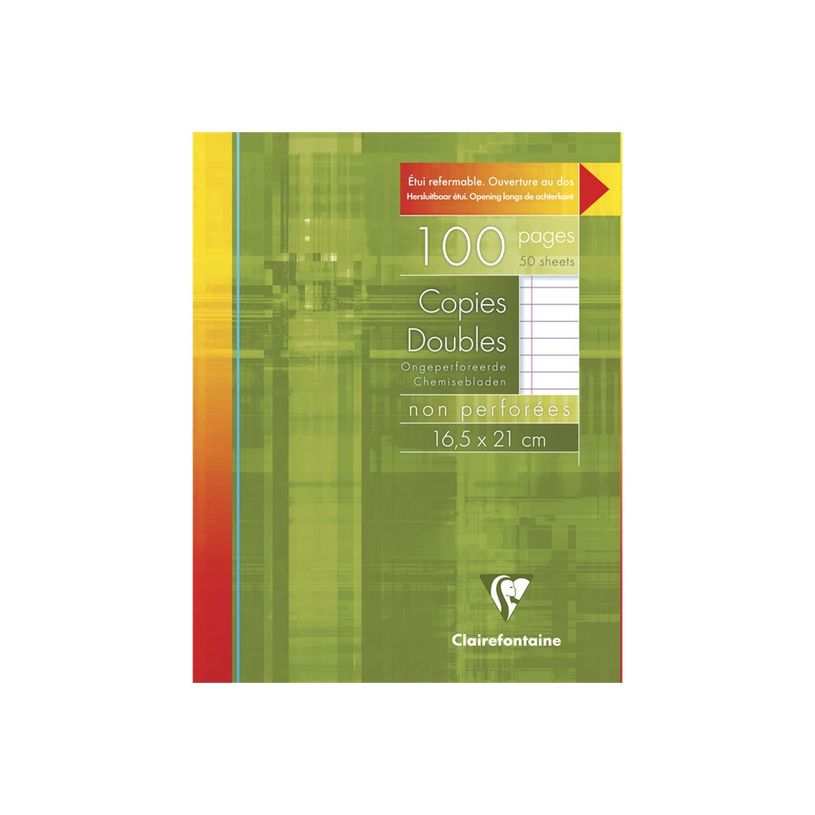 3329680583007-Clairefontaine Metric - copies doubles - 100 pages - 165 x 210 mm -P_300029696_1-0