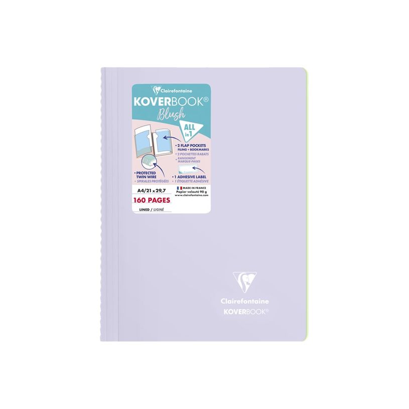 3037923767755-Clairefontaine Koverbook Blush - cahier de notes - A4 - 80 feuilles-P_300029701_2-1