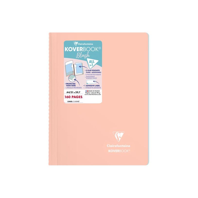 3037923767793-Clairefontaine Koverbook Blush - cahier de notes - A4 - 80 feuilles-P_300029702_2-1