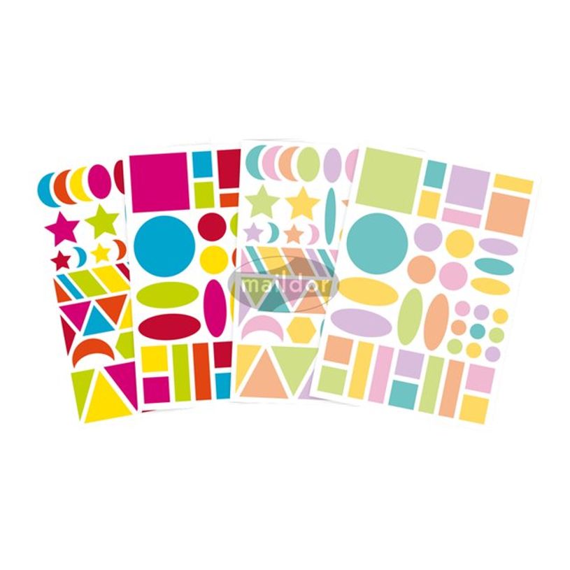 3609510910587-Maildor Baby - adhésif décoratif - géométrique - 20 feuilles - pastel, couleur vive (p-P_300029707_1-1