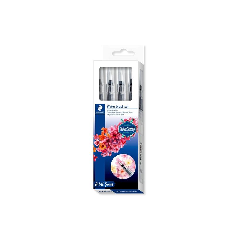 4007817051641-STAEDTLER 949 - Water brush set - 4 parties - round fine, round medium, round large, chise-P_300029763_1-2
