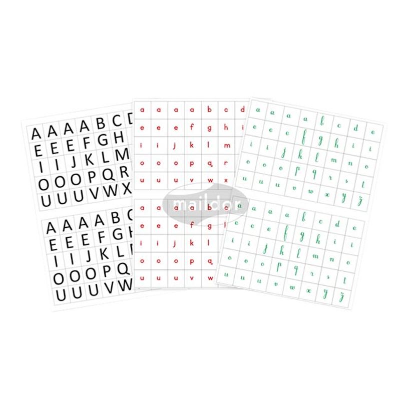 3609510911232-Maildor Educational - adhésif décoratif - alphabet - 20 feuilles - noir, bleu, jaune, ro-P_300029787_1-1