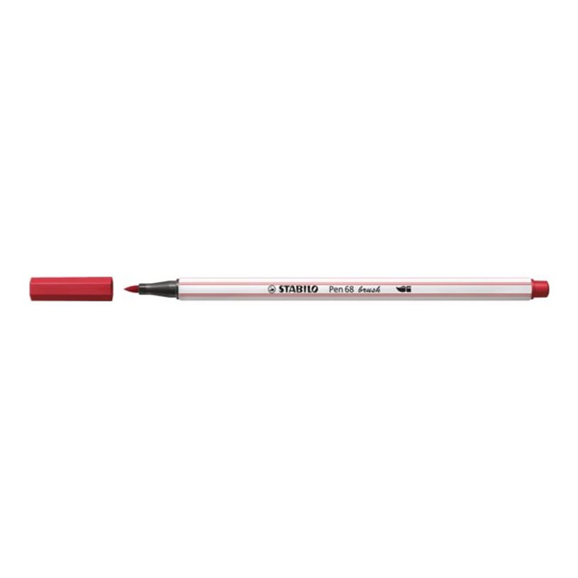 4006381545617-STABILO Pen 68 Brush - feutre pinceau à pointe souple - rouge foncé-P_300029999_1-0