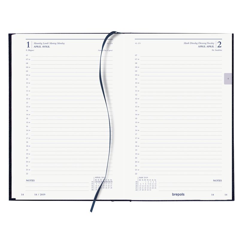 5412303149143-Agenda Essenz 16 mois - 1 jour par page - 13 x 21 cm - anthracite - Brepols--1