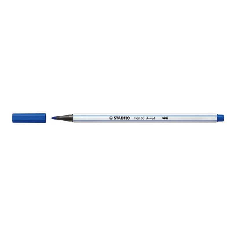 4006381545761-STABILO Pen 68 Brush - feutre pinceau à pointe souple - bleu d'outremer-P_300030004_1-0