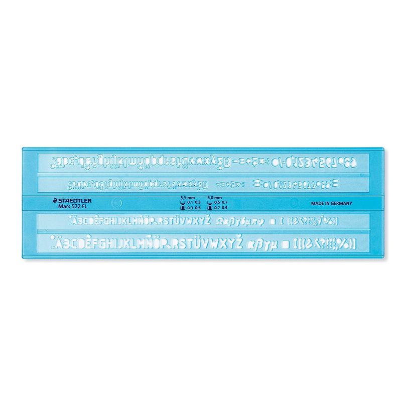 4007817534687-STAEDTLER Mars 572 FL - Pochoir - lettres - bleu transparent - plastique-P_300030179_1-0