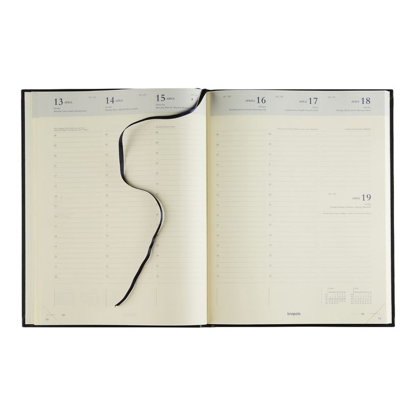 5412303134972-Agenda Palermo Concorde - 1 semaine sur 2 pages - 21 x 27 cm - noir - Brepols-P_300030487_1-1