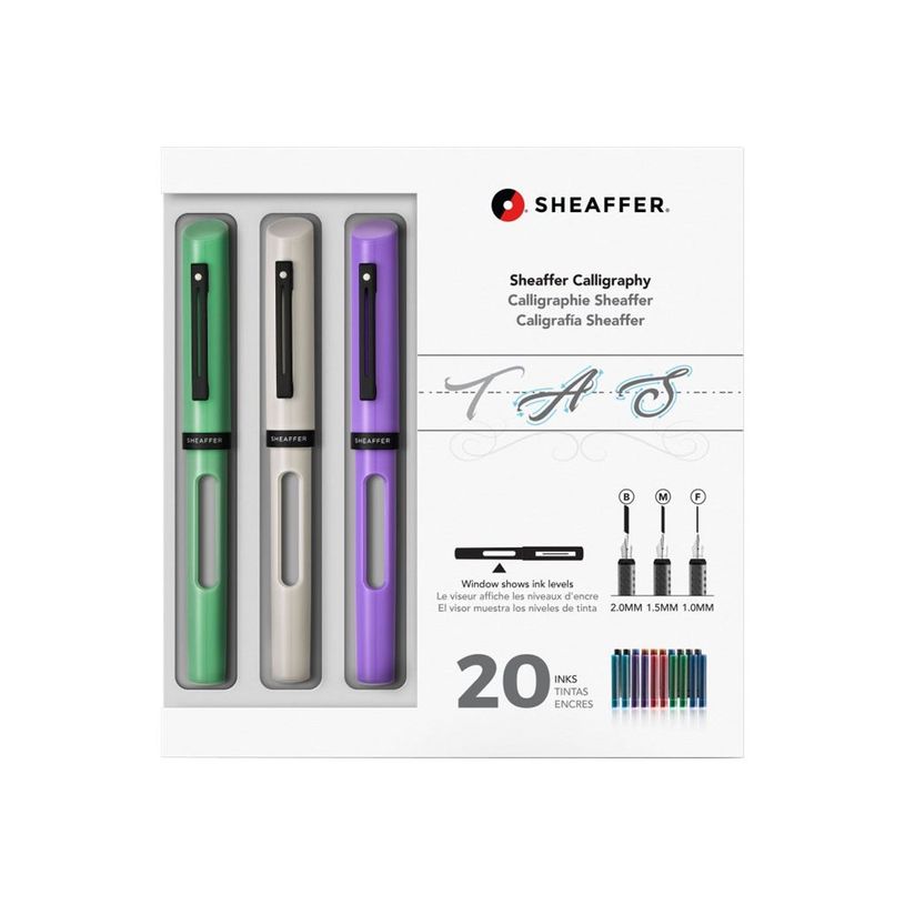 0403000308594-Sheaffer Calligraphy Maxi Kit - stylo plume - couleurs assorties (pack de 3)-P_300030859_5-0