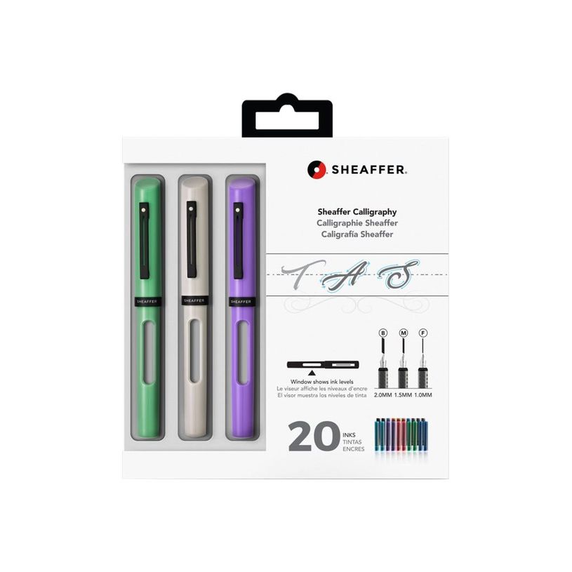 0403000308594-Sheaffer Calligraphy Maxi Kit - stylo plume - couleurs assorties (pack de 3)-P_300030859_6-5