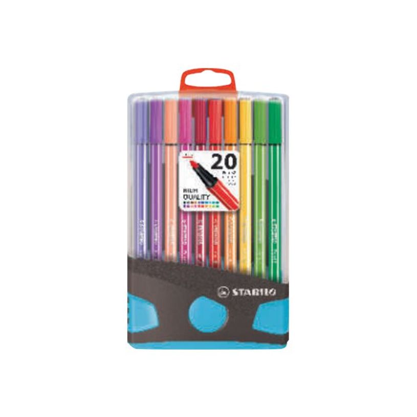 4006381551298-STABILO Pen 68 ColorParade - feutre - noir, vert, jaune, orange, brun, violet, vert clair, bleu d'outremer, rouge foncé, bleu prussien, lilas, gris foncé, bleu foncé, carmin, bleu turquoise, ocre foncé, azur, vert turquoise,-P_300031234_1-0