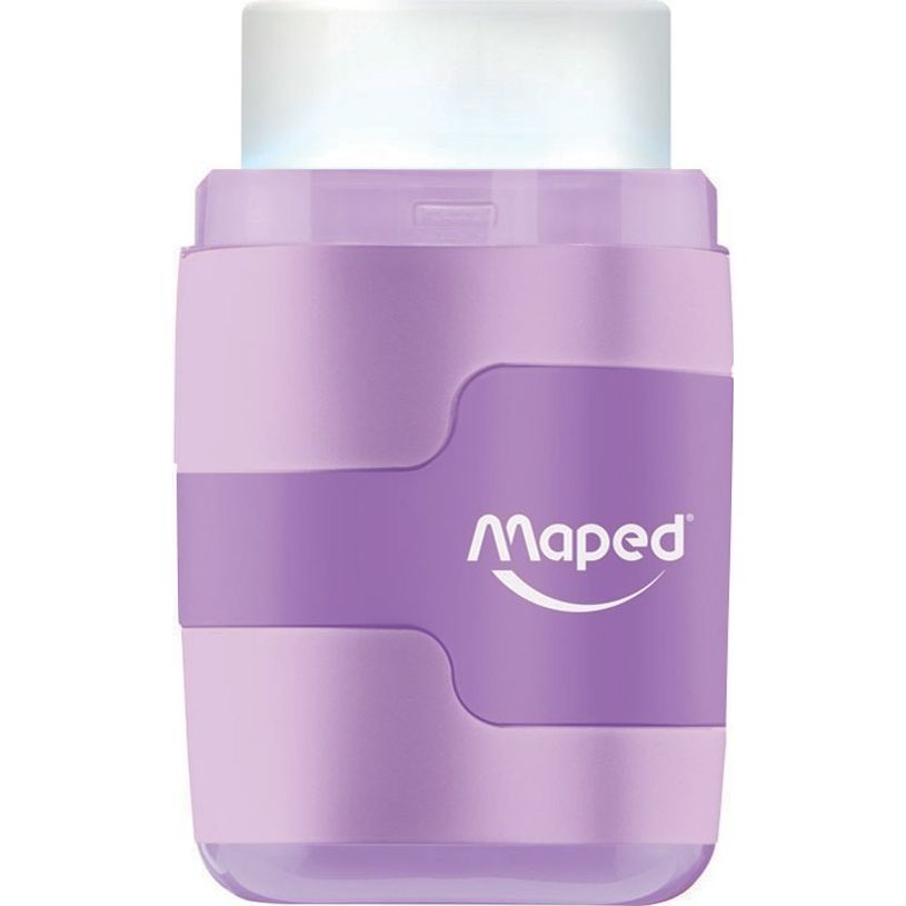 3154140492304-Maped Connect Pastel - Taille-crayons 2 trous Gomme 2-en-1 - disponible dans différentes -P_300031513_1-0