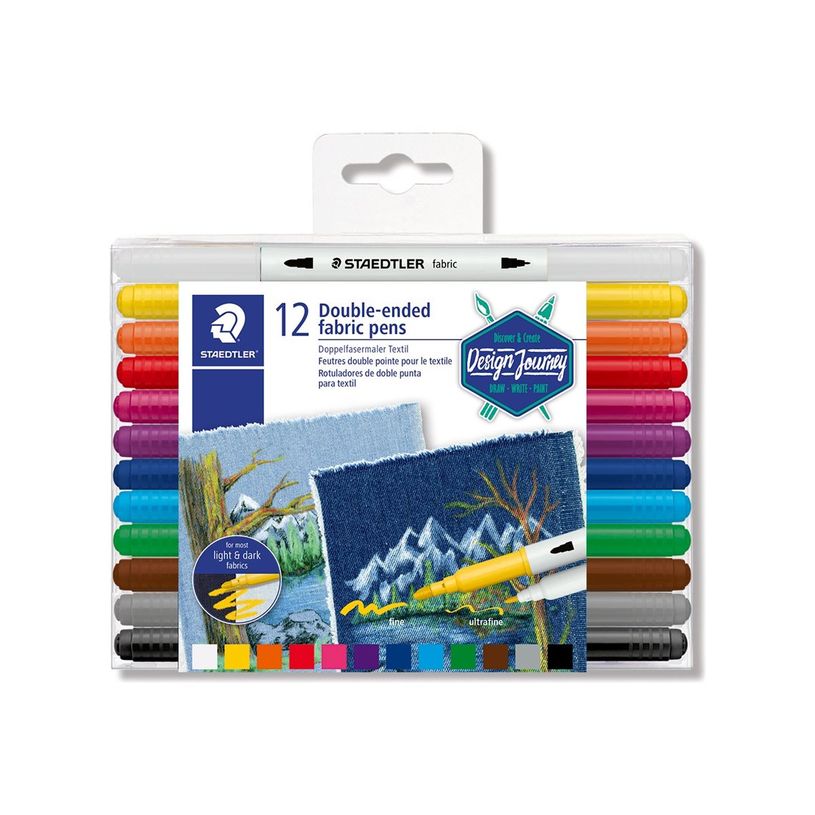 4007817043196-STAEDTLER 3190 - 12 feutres double pointe - couleurs assorties-P_300034063_1-0