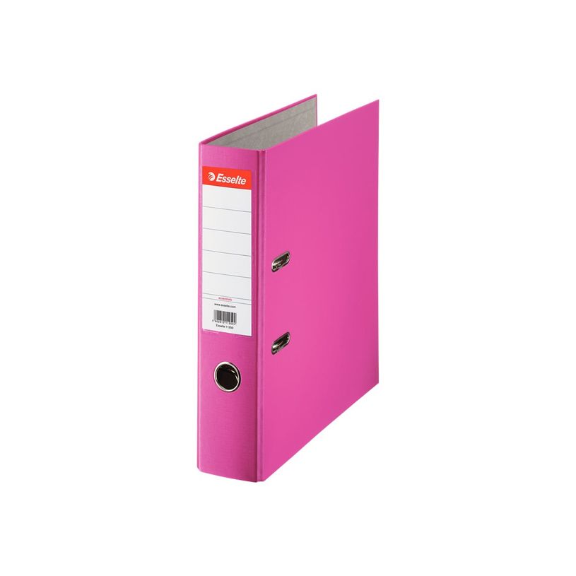 9003268217549-Esselte - classeur à levier - pour A4 - rose, revêtement gris clair-P_300034220_1-0
