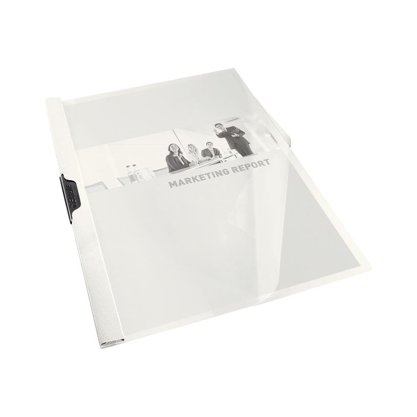 4049793024578-Esselte Vivida - chemise à clip - pour A4 - capacité : 25 feuilles - blanc vif avec couv-P_300034360_1-0