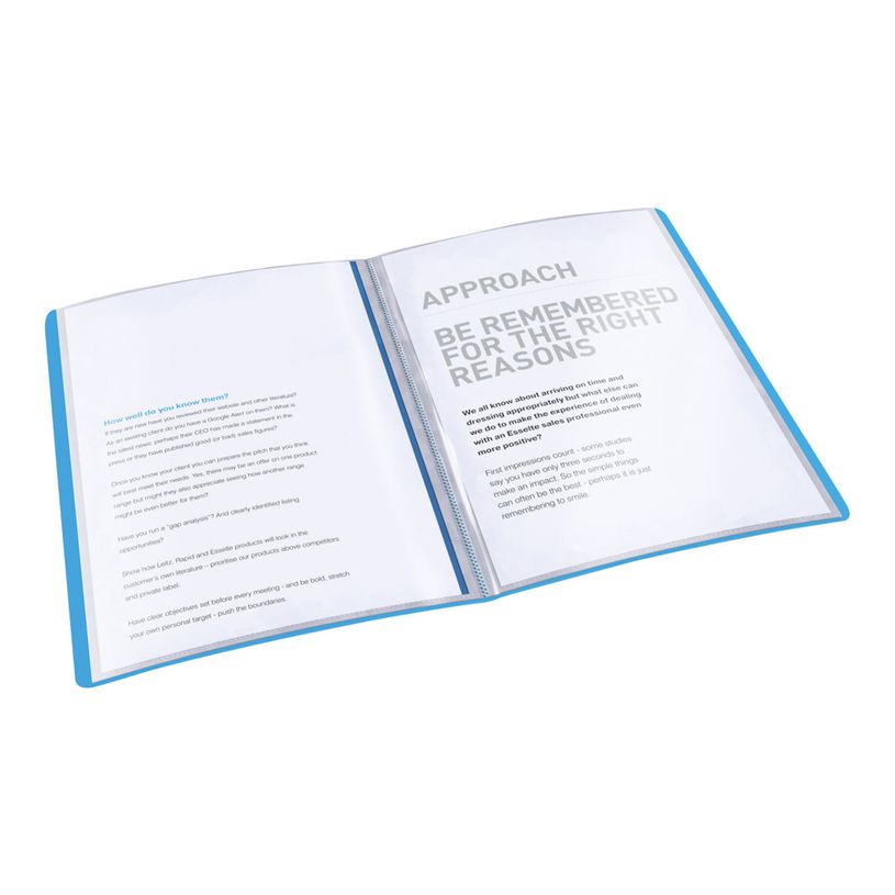 4049793028125-Esselte Vivida - porte vues - A4 - pour 40 feuilles - bleu vif-P_300034364_2-1