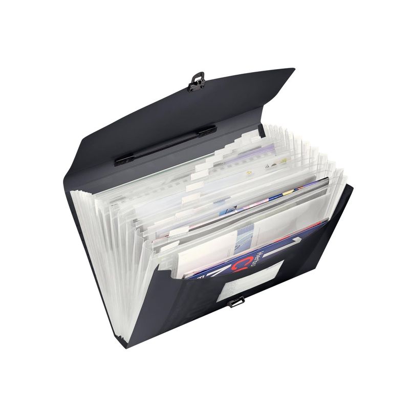 4049793028460-Esselte Vivida - valisette - A4 - pour 350 feuilles - à onglets - noir vif-P_300034378_1-1