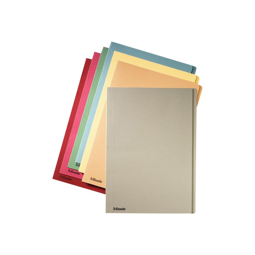 5411313895002-Esselte Manilla - chemise - Folio - à onglets - rose (pack de 100)-P_300034420_1-0