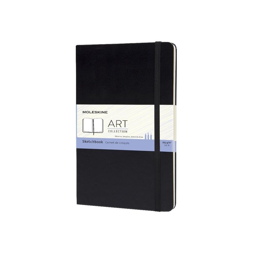 9788883701153-Moleskine Art Collection - Bloc d'esquisse - 13 x 21 cm - 104 pages - ivoire - uni - noir-P_300035546_1-0