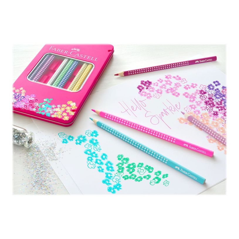 4005402017379-Faber-Castell SPARKLE - 12 crayons de couleur - couleurs assorties-P_300035619_1-2