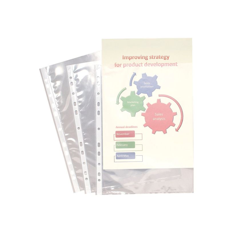 3130630050100-Exacompta - 10 pochettes perforées  - A4 - lisse - 6/100-P_300036218_1-0