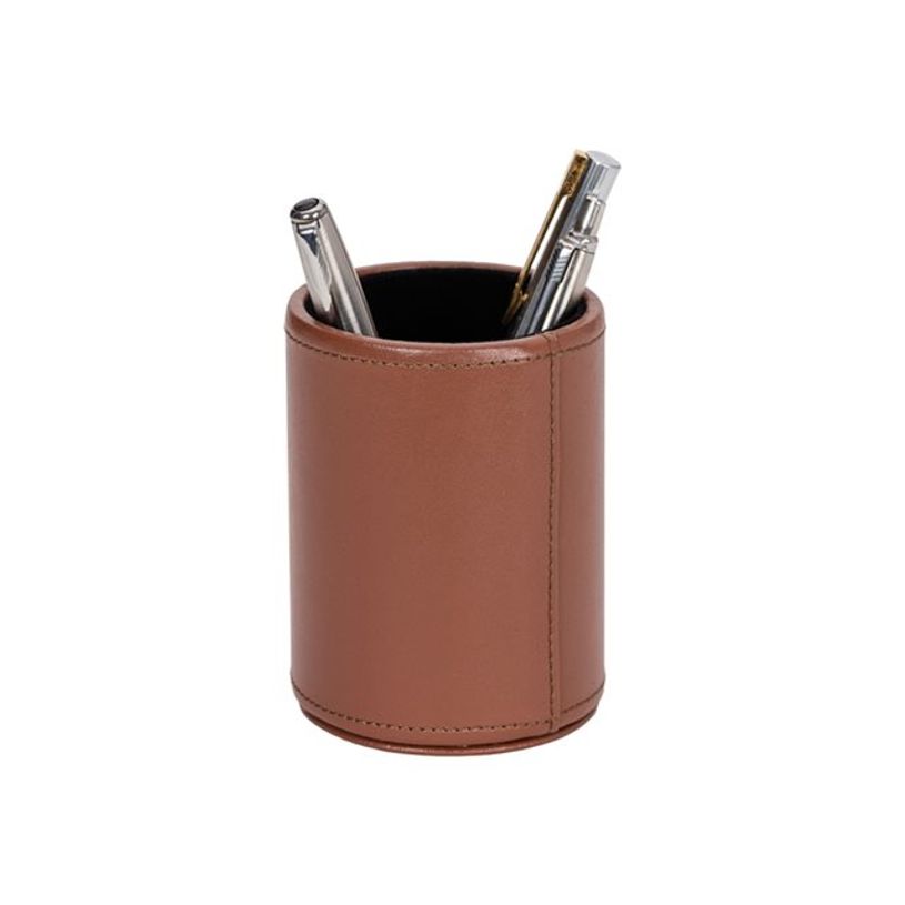 3338805000640-Quo Vadis Satiny - Pot à crayons - 7,5 x 10 cm - peau de vache - marron-P_300036239_1-0