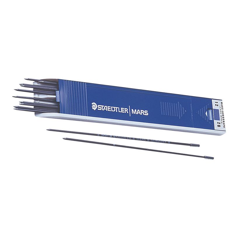 4007817211854-STAEDTLER Mars carbon 200 - Mine de crayon - 2B - noir - 2 mm - pour P/N: 780 C-P_300036871_2-0